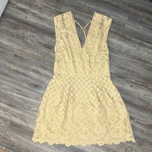 Free people one million lovers lace mini dress
